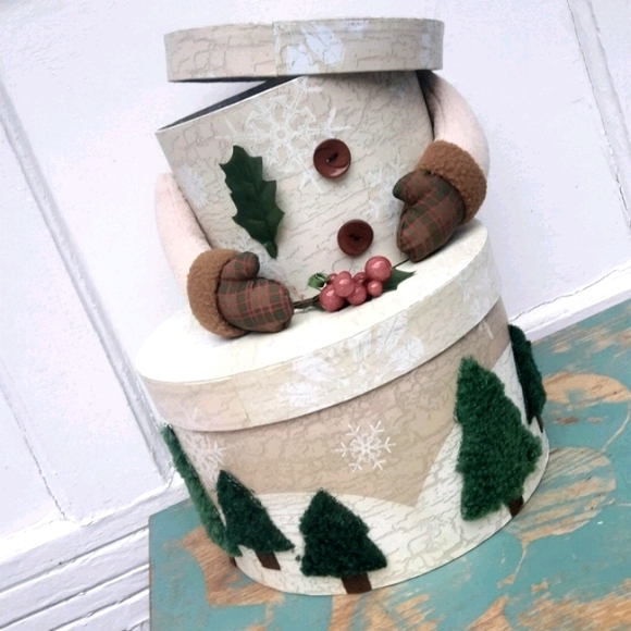 Gift Boxes Christmas Handmade Decoration Snowman Wrapped Presents for under tree - Picture 3 of 14